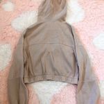 Altar'd State Beige Cropped Zip-Up Hoodie Photo 2
