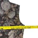 Drapers & Damons Floral Tapestry Vest Women's Medium‎ Sleeveless Zip Up Brown Photo 7