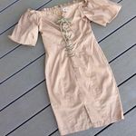 B.Original Boutique Off Shoulder Khaki Dress NWT Womens Small Photo 2