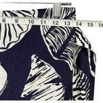 Nicole Miller Wrap Skirt XS Blue White Linen Blend Seashell Coconut Girl Coastal Photo 5