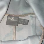 ASOS  Orange Yellow Bodycon Midi Dress Scoop Neck Slit Photo 3