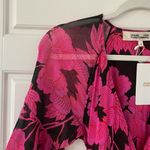 Diane Von Furstenberg NWT  Zion Wrap Dress Camellias Black Photo 8
