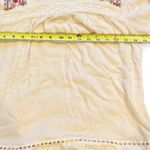 Knox Rose Size S Cream Floral Embroidered Lace Eyelet Peasant Blouse Top Rayon Photo 10