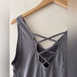 American Eagle  Gray Strappy Sueded Soft & Sexy Tank Top Photo 1