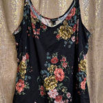 Torrid  Ava Black Dark Floral Stretch Challis Cami Tank Top 3X 22-24 NWT Photo 0