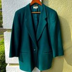 L.L.Bean Vintage Green Wool Blazer Photo 0