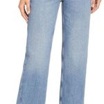 Free People We The Free High Waist Slit Hem Straight Jeans Vintage Light 31 Photo 0