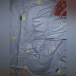 Rebellion nwt lemon embroidered long sleeve blue bow blouse Anthropologie style spring Photo 2