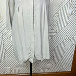 Nellie Partow Zip Front Beige Cream Silk Trench Dress Size US Small Tan Photo 3