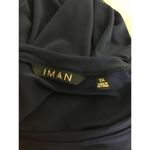 Iman Global Chic Women One piece cold shoulder Jumpsuit Sz.1x Blue EUC Comfort Photo 7