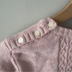 Lilly Pulitzer  Pink Cable Knit Short Sleeve Sweater cotton/dehaired angora blend Photo 4