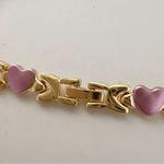 18K Gold Filled Tri Color X Hearts Bracelet Womens Jewelry Chunky Retro Inspo Photo 1