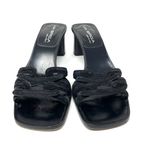 via spiga black leather and suede slides, made in Italy, size 6.5 Photo 0