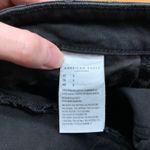 American Eagle Mom Short Size 4 Black Denim Distressed Frayed Comfort Stretch Photo 4