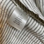 Alya Grey White Stripe Lace V Neck Knot Front Shirt Small Short Sleeve Photo 4