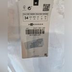 ZARA Distressed Jean Shorts Raw Hem White Sz 2 Denim Bermuda NWT Spring Preppy Photo 4