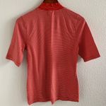 Anthropologie  tla High Neck Top Mini Stripe Orange White Medium Photo 4