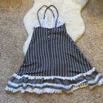 Dodo Bar Or Black White Frayed Criss Cross Strap A-line Mini Dress Photo 6