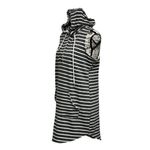 Be All Sportswear Corp Black White Striped Sleeveless Hoodie Dress M Nautical Size M Photo 2