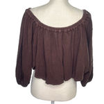 Free People  We The Free All About Bubble French Roast Top Size XS SKU#24110 Photo 3