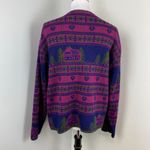 Vintage Hastings & Smith Fair Isle Outdoorsy Wool Cardigan Sweater Large Pink Photo 5