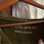 Set Active  x Justine Skye Oversized Full Zip Hoodie Sweatshirt Green Size M‎ Photo 2