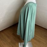 Athleta  Willow V Neck Sweatshirt Womens 3X Solid Green Modal Blend Long Sleeve Photo 9