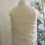 Joie  Cream Cable Knit Turtleneck Sweater Vest Photo 2