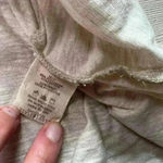 Mystree Anthropologie  Long Sleeve Beige Grey Heathered Lightweight Button Up Top Photo 6