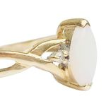 10K 10kt Karat Yellow Gold Beautiful Faux opal/diamond ring Photo 5