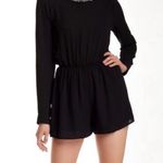 ASTR  black beaded neckline romper M Photo 3
