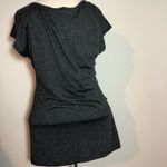 Eyeshadow Juniors  Ruffled tunic T-shirt top short sleeve JR Large gray Photo 2