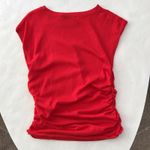 ZARA  RED Sleeveless Minimalist Ruched Short Sleeve Top Size Large Photo 6