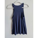 Free People  Blue Swing Tank Ribbed Knit Racerback Women's Size Medium Beach Photo 5