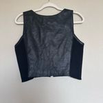 The Limited  100% Leather Black Zip Front Vest Size Medium Photo 4