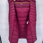 GH Bass Co Quilted Jacket Womens Large Burgundy Red‎ Nylon Goose Down Red Photo 8