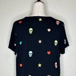 Torrid Super Soft Knits Black Heart Skull Star Bolt Short Sleeves Tee Photo 9