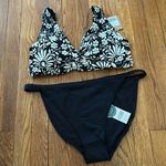 NWT Boden Black white floral mix match 2 piece bikini set 14 US Photo 0