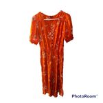 a.n.a  Women’s Vibrant Orange Floral Elbow Jumpsuit Romper Photo 4