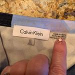 Calvin Klein  Long Sleeve Blouse Gray Blue White Print Button Down Size 2X Photo 9