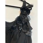 Bebe Y2K  Black Top Floral Embellishment Size XS Photo 2