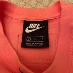 Nike  neon pink black embroidered collar swoosh logo tank top women’s size large Photo 4