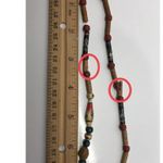 Australian Aboriginal Hand Painted Beaded Necklace Art Jewelry *2 beads chipped Photo 13