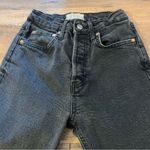 We The Free  High Waisted Black Raw Hem Straight Jeans size 24 Photo 4