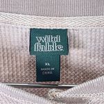 Wild Fable  XL Dusty Pink Henley Crop Top Thermal Fall Winter Boxy Flowy Boho Photo 3