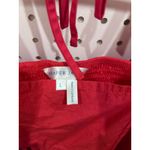 Draper James  Red Square Neck Puff Sleeve Smocked Babydoll Dress Size L Photo 4