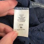 Ralph Lauren  Navy Blue Eyelet Halter Coverup Women Size Medium Photo 4