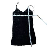 DO+BE  Velvet Sequin Matte Black Dress Size Small Photo 2