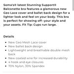 Soma  Nude Stunning Support Geo Lace Balconette Underwire Bra 34 DDD Photo 6