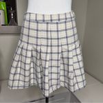 School girl beige , white and black plaid skirt Tan Photo 0